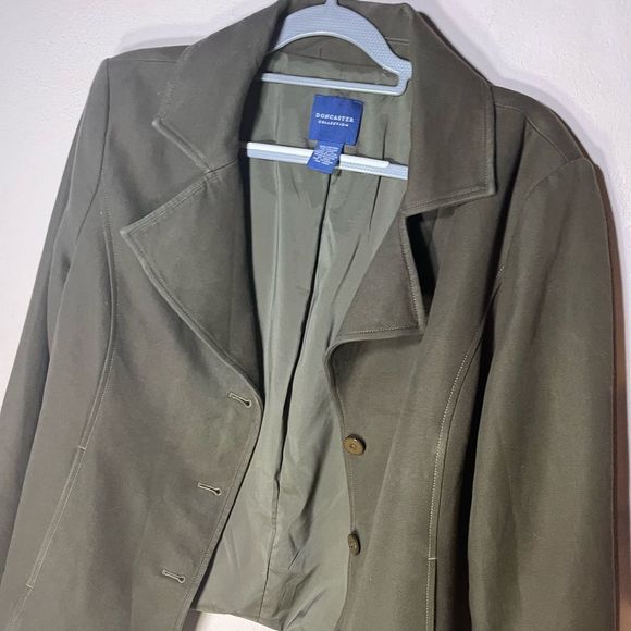 Blazer by Doncaster Collections Olive Green Sz 16 - Picture 4 of 7